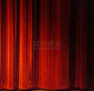 幕布,红色天鹅绒,舞台,留白,折叠的,水平画幅,纺织品,无人,天鹅绒,红色