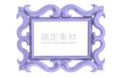 塑胶,现代,古董,相框,分离着色,色彩鲜艳,白色背景,空的,空白的,紫色