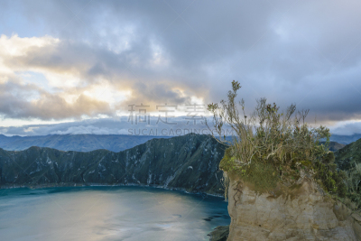厄瓜多尔,湖,拉塔昆加,quilotoa,自然,水,天空,美,安地斯山脉,非都市风光