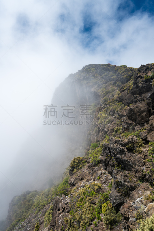 毛伊岛,山,夏威夷大岛,观测点,熔岩,火山地形,灰,垂直画幅,公园,高视角