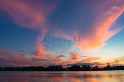 水,天空,非凡的,河流,蓝色,粉色,美,留白,新南威尔士,水平画幅