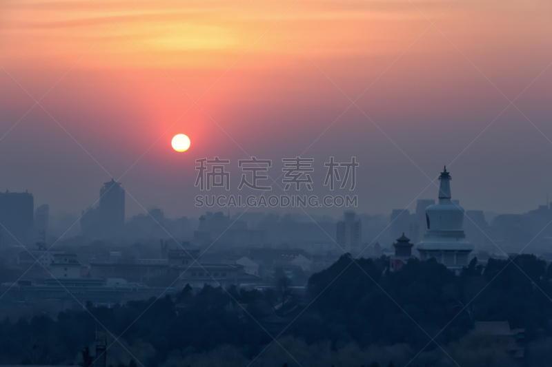 公园,白塔寺,北海公园,清朝,北京,黄昏,东亚,户外,建筑,佛教