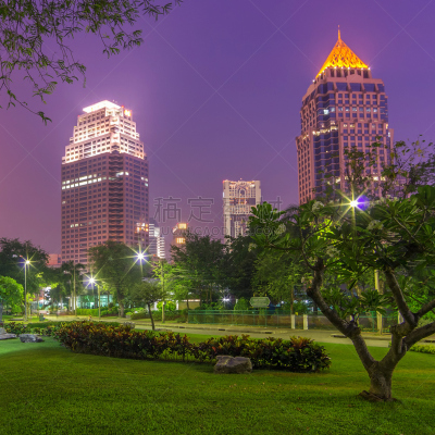 建筑,夜晚,无人,户外,湖,阿巴斯·苏安,方形画幅,泰国,都市风景,曼谷