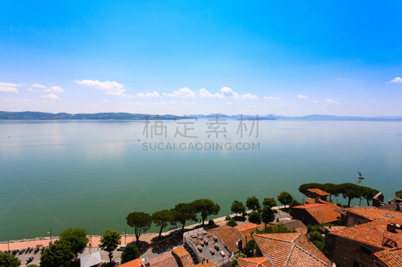 都市风景,意大利,特莱西梅努湖,水,美,水平画幅,高视角,档案,无人,户外