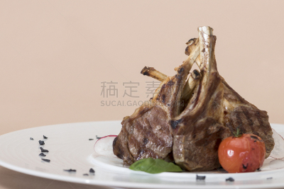 羊肉,格子烤肉,肋骨,美味,绿色,萝卜,西红柿,炊具,婴儿,布置