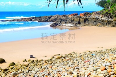 海滩,库拉姆海滩,阳光海岸,水平画幅,地形,无人,户外,摄影