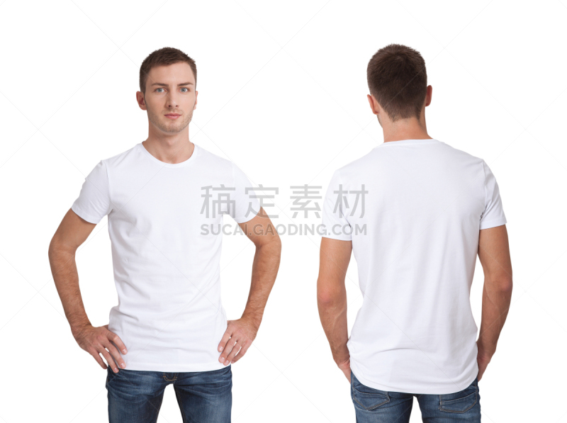 t恤,特写,空白的,概念,衬衫,白色,青年男人,分离着色,人,设计