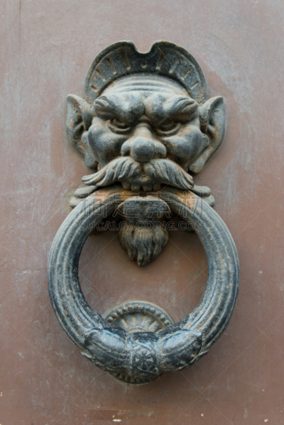 门环,人的脸部,垂直画幅,人的嘴,古老的,古典式,性格,金属,人的头部