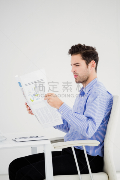 男商人,信息提示点,传媒,销售主管,垂直画幅,办公室,领导能力,工作场所,读书