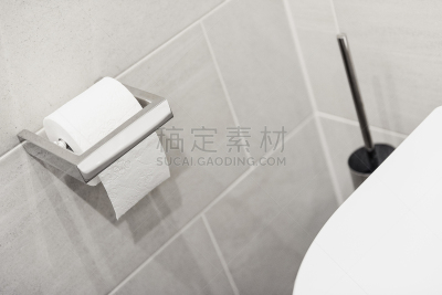 住宅房间,浴室,灰色,水平画幅,无人,瓷砖,卫生间,室内,白色,卫生纸