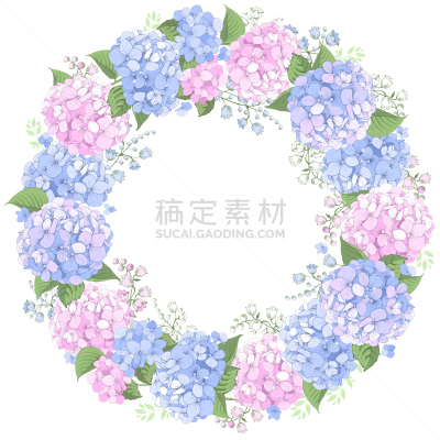 边框,八仙花属,圆形,背景分离,浪漫,婚礼,模板,春天,艺术品,背景