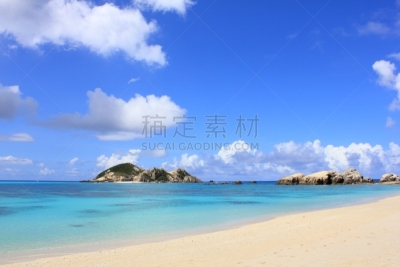 渡嘉敷岛,海滩,自然,水平画幅,绿色,无人,日本,户外,海洋,摄影