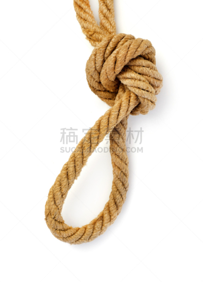 绳子,系船索,套索,垂直画幅,无人,白色背景,材料,背景分离,粗糙的,建筑业