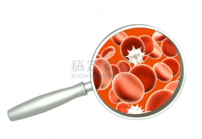 细菌,放大镜,病原,水平画幅,形状,小型放大镜,眼镜,白色,三维图形