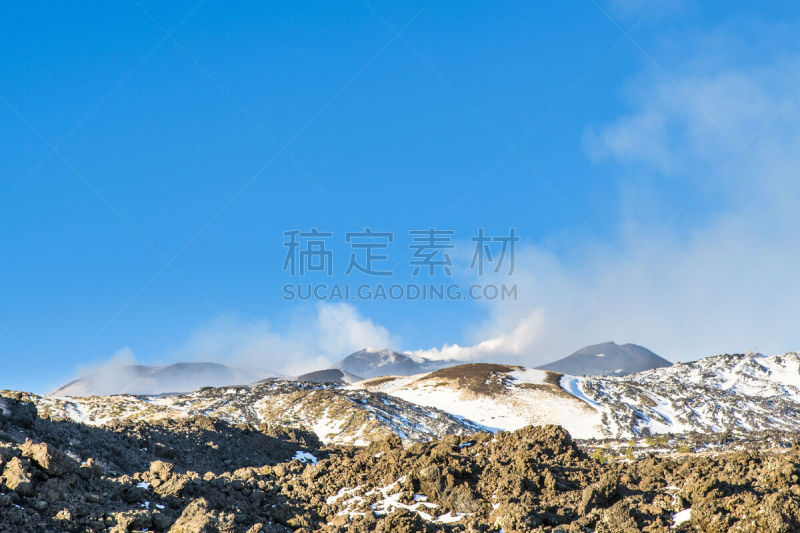 熔岩,埃特纳火山,火山,风景,田地,公园,水平画幅,山,雪,火山地形