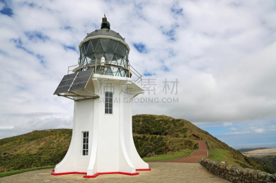 灯塔楼,cape reinga,水,天空,美,水平画幅,云,无人,户外,海滩