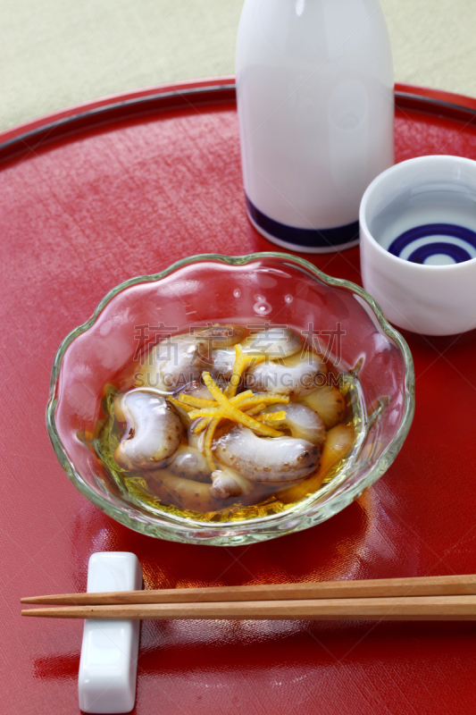 海参,日本食品,粉丝沙拉,传统,盐渍食品,晚餐,海产,健康食物,垂直画幅,饮食