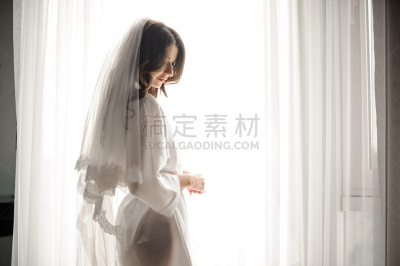 面纱,新娘,女睡衣,白色婚礼,拉凡他那石拱,早晨,美,穿衣服,水平画幅,美人