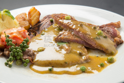 牛排,招牌牛排,大理石状肉,腰肉,格子烤肉,嫩里脊排,水平画幅,肉,盘子,沙朗牛排