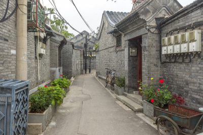 北京,胡同,街道,庭院,天空,古老的,古典式,东亚,过去,居住区