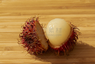 红毛丹,横截面,清新,食品,泰国,熟的,甜食,水果,份量,影棚拍摄