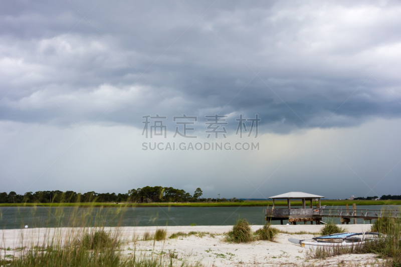 雷雨,太壁岛,海滩,倾盆大雨,风景,水平画幅,沙子,无人,户外,天气