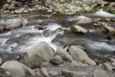 河流,小河,大烟雾山脉,田纳西,阿巴拉契亚山脉,水,褐色,水平画幅,瀑布,无人
