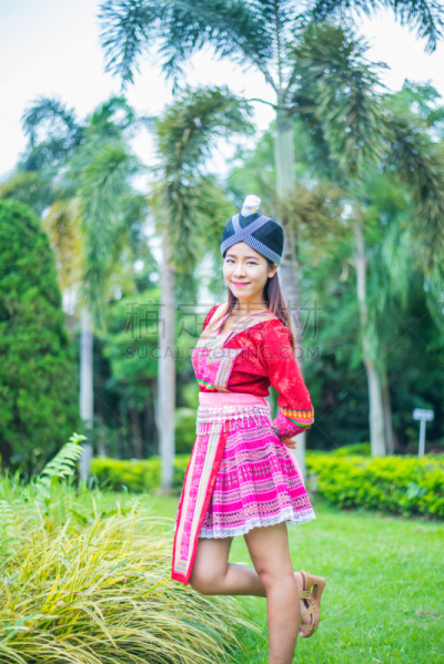 女人,高山族,衣服,长颈族,亚洲,阿卡,乡村,人,苗人,垂直画幅