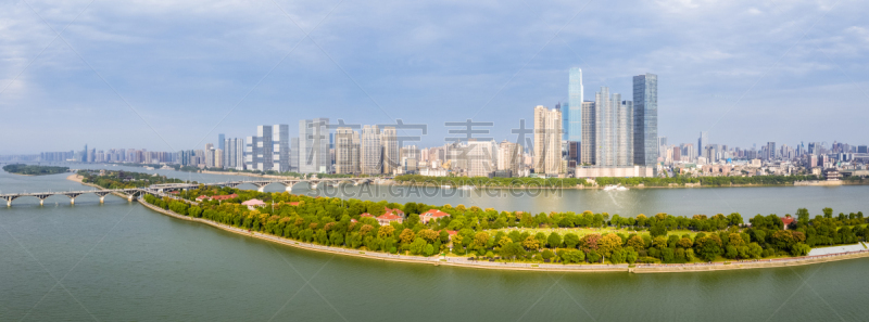 长沙,全景,湘江,自然美,商务,现代,湖南省,河流,户外,天空