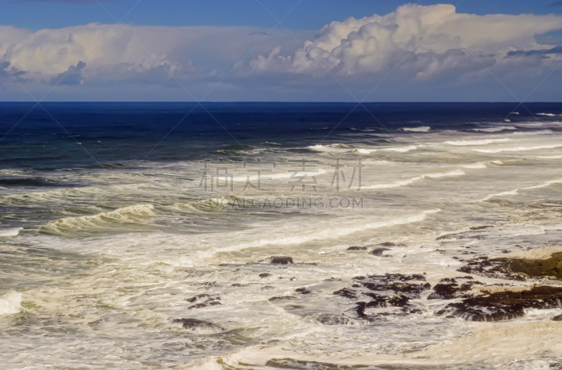 海景,奥勒冈海滨,玄武岩,岩石海岸线,水,俄勒冈州,俄勒冈郡,水平画幅,无人,火山地形