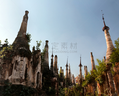 过去,佛塔,著名景点,缅甸,建筑,良瑞镇,白色,建筑结构,亚洲