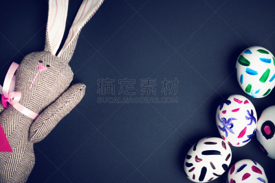复活节兔子,黑色背景,哈弗斯系统,手工纸,2016,小兔子,星期五,复活节,艺术,水平画幅