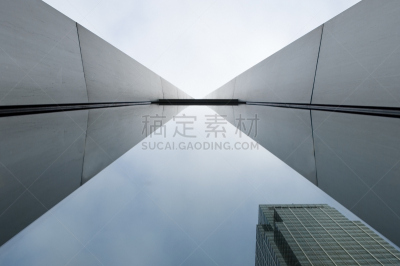 金丝雀码头,花旗集团,横截面,花旗银行大厦,道格斯岛,未来,水平画幅,建筑,无人,玻璃