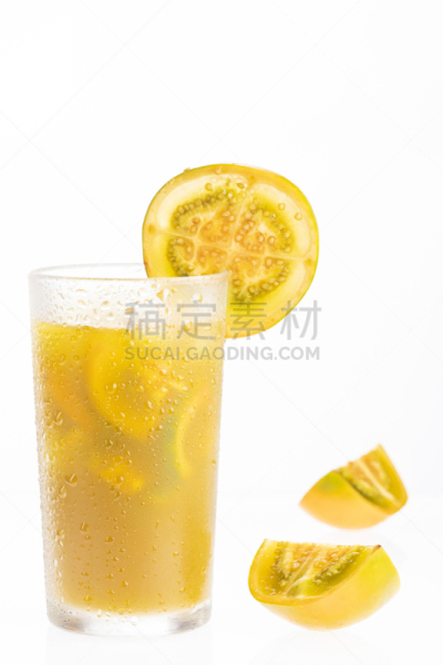 白色背景,哥伦比亚,水果,茄科植物,白色,有机食品,黄色,背景分离,清新,自然界的状态