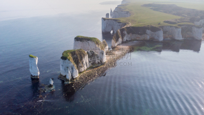 透明,水,雾,老哈里巨石,侏罗纪海岸,white cliffs,平衡折角灯,水晶,天空,航拍视角