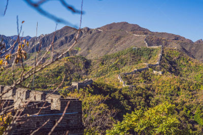 要塞,长城,石头,组图,砖,传统,古琴,山脊,北京,世界遗产