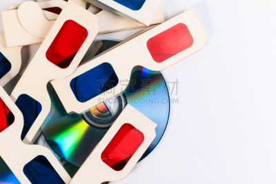 眼镜,三维图形,白色背景,纸,分离着色,光驱,dvd,立体图像,家用摄像机