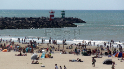 欧洲,海牙,荷兰南部,斯海弗宁恩,荷兰,海滩,大西洋,2018,海滩度假,夏天