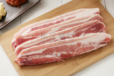 五花肉,切片食物,熏猪肉,日式火锅菜,四个物体,腰肉,烤肉架,韩国食物,水平画幅,无人