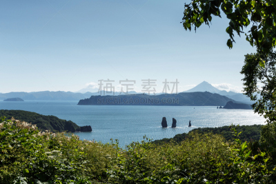 太平洋,堪察加半岛,阿瓦恰火山,海湾,自然,旅游目的地,水平画幅,地形,无人,生态旅游