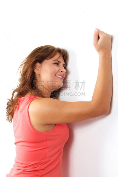 生气,女人,垂直画幅,美,半身像,情绪压力,白人,仅成年人,工作室,潘契酒
