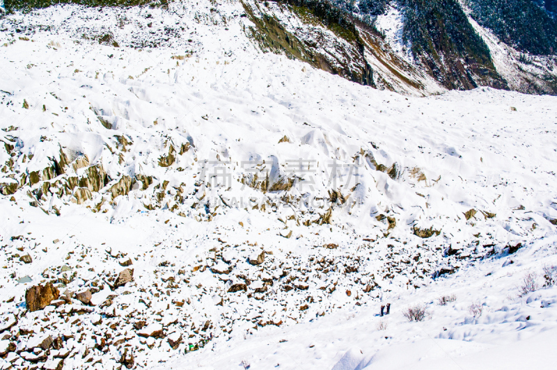 冰河,特写,山,数字1,高原,水平画幅,高视角,雪,无人,山谷