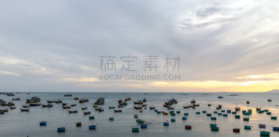 拖捞船,越南,印度篮船,2016,小圆舟,鱼漂,固定的,渔业,水,天空