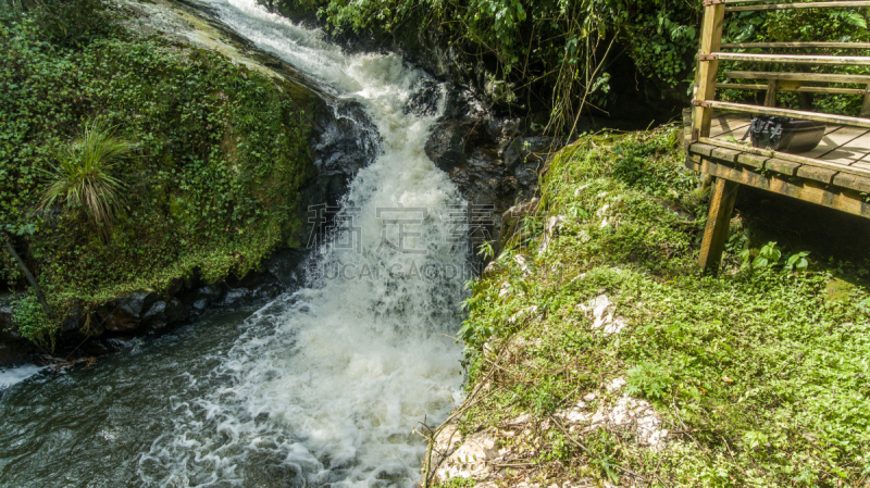 waterfall with 125 meters of height of water fall in Brazil in Santa Catarina Corupa. Route with 14 waterfalls in one of the last areas of Atlantic forest. Corupa means area of ​​many stones. The Rio Novo is born in the fields of the plateau and plunges t