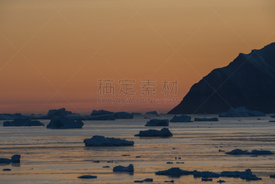 卡纳哥,秋天,图勒空军基地,北极点,格陵兰,冰山,全球变暖,两极气候,北极,丹麦