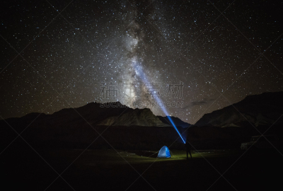 星星,银河系,帐篷,在上面,天空,星系,光,圆顶帐篷,山脊,高处