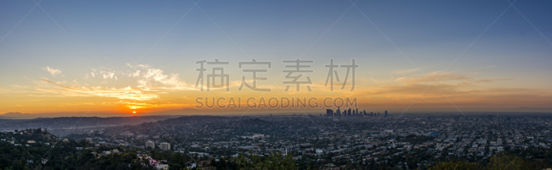 黎明,机遇,办公室,天空,美,公园,水平画幅,山,无人,洛杉矶县