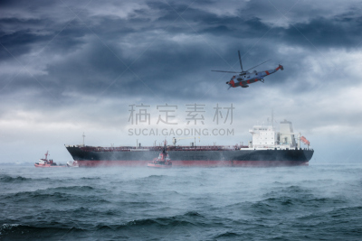 直升机,直升机坠毁,船,救生艇,暴风雨,油轮,大油轮,海洋,天空,风