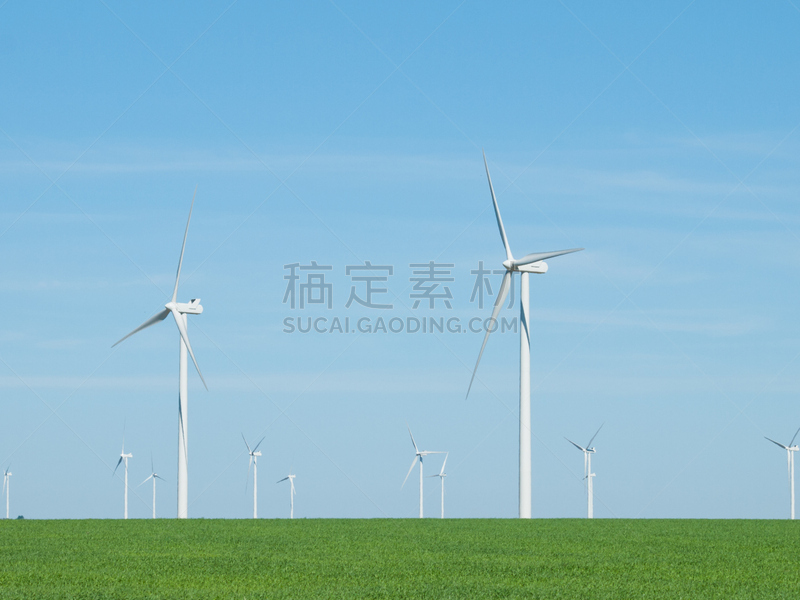 风轮机,农场,风,水平画幅,风力,涡轮,夏天,户外,机器,转