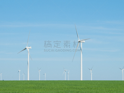 风轮机,农场,风,水平画幅,风力,涡轮,夏天,户外,机器,转